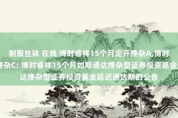 制服丝袜 在线 博时睿祥15个月定开搀杂A,博时睿祥15个月定开搀杂C: 博时睿祥15个月如期通达搀杂型证券投资基金延迟通达期的公告