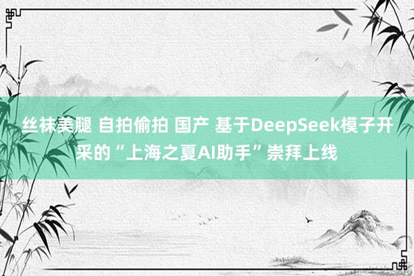 丝袜美腿 自拍偷拍 国产 基于DeepSeek模子开采的“上海之夏AI助手”崇拜上线